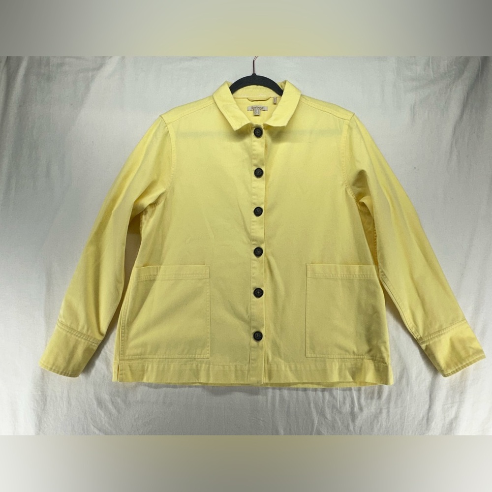 BARBOUR Leilani Overshirt Button‎ Down Jacket Two Pocket Casual Yellow Size 10